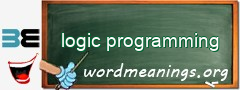 WordMeaning blackboard for logic programming